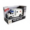 Auto Ambulance with friction drive white 1:20 with sound