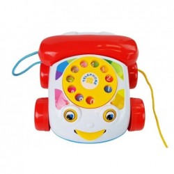 A Pull Phone on Wheels with a Battery Handler for a Baby