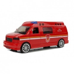 Fire Department Auto with Drawstring with Lights and Sound