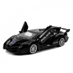 Sports Car with Tension and Sound Police Black