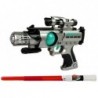 Space Warrior Set Laser Gun Lightsaber Handcuffs Disc Thrower