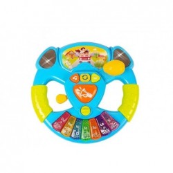 Interactive Steering Wheel For Babies Piano Sound Light