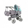 7705 2-in-1 Stroller with Gray-Turquoise Bag