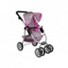 7707 2in1 Stroller with Gondola Bag Gray and Pink