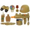 Military Set Guns with Mask Helmet Grenade Sound