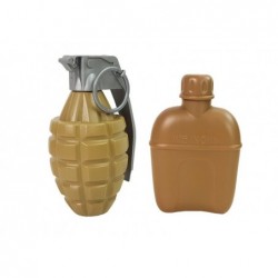 Military Set Guns with Mask Helmet Grenade Sound