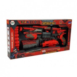 Foam Cartridge Gun 40 Piece Red/Black Target