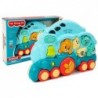 Interactive Locomotive with Animals Animal Sounds Light Effects Blue