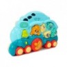 Interactive Locomotive with Animals Animal Sounds Light Effects Blue