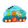 Interactive Locomotive with Animals Animal Sounds Light Effects Blue