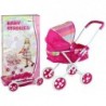 Pink Pushchair for Dolls with Colourful Canopy 66 cm 