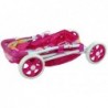 Pink Pushchair for Dolls with Colourful Canopy 66 cm 