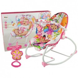Rocking Chair 2in1 Pink Flower Sounds Vibration