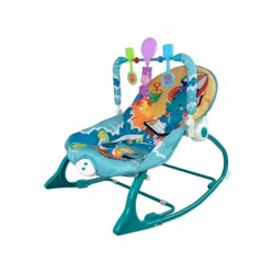 Rocking Chair 2in1 Mint Hippo Sounds Vibration