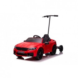 Battery-operated car BMW M5 with platform for parent, red, lacquered