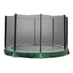 Enclosure with poles for in-ground trampoline 426cm black