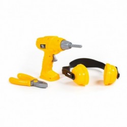 Yellow Tool Set Screwdriver Earmuffs Tongs 91109