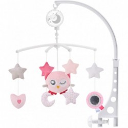 Baby Carrousel for the cot Plush Owl Pink Melody