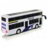 White Double-decker Police Bus with Pull Down Sound