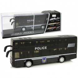 Black Double-decker Police Bus with Pull Down Sound