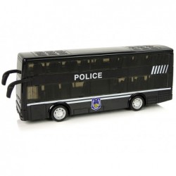 Black Double-decker Police Bus with Pull Down Sound