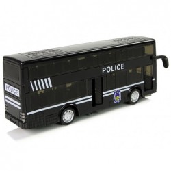 Black Double-decker Police Bus with Pull Down Sound