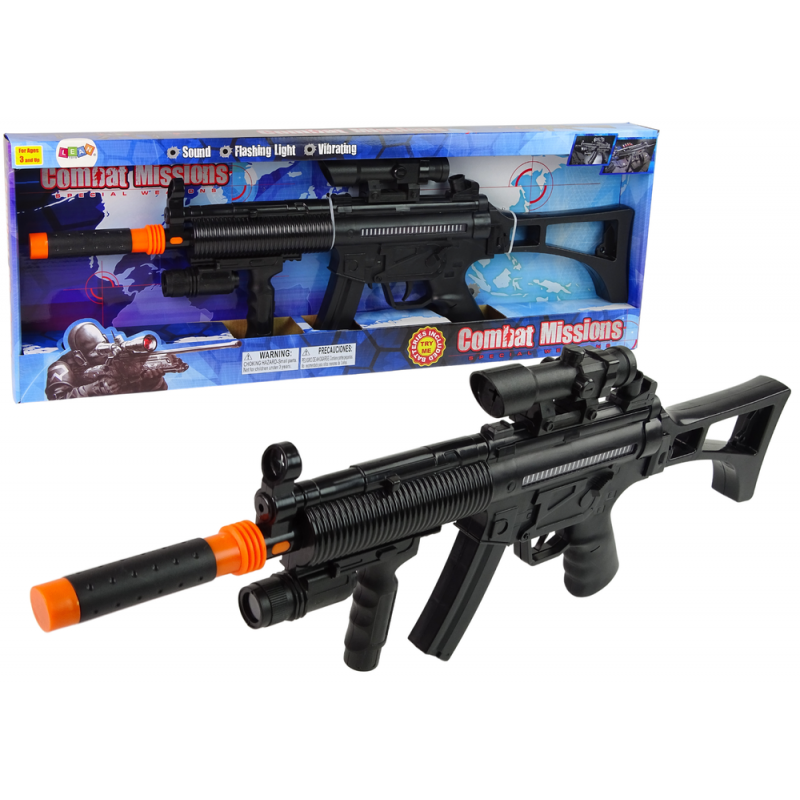 Huge Sniper Rifle Gun 70 cm long Light and sound effects COMBAT MISSION