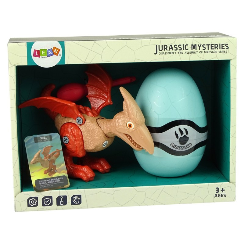 Set Dinosaur Pterodactyl with Egg DIY Screwdriver Red, Toys \ Dinosaurs  Toys \ DIY