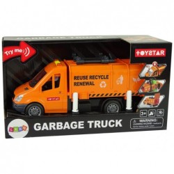 Rubbish Truck with Friction Drive Sound Effects Orange