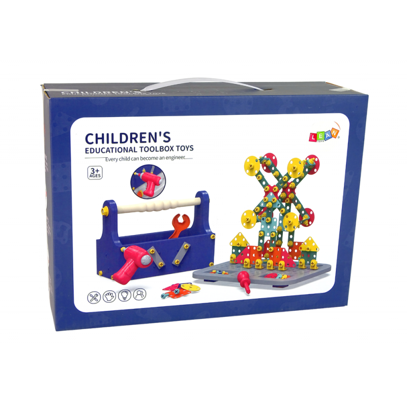 Building Blocks Set in Tool Box + Battery-driven screwdriver DIY TOOL BOX