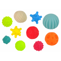 Set of Sensory Balls for Baby 10 Pieces Shapes Colours