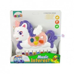 Interactive Piano Unicorn Sound Animals Vehicle Sounds Melodies White