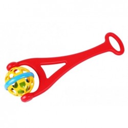 Pushing Rattle Ball with Handle Red 6986