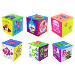 Set of 6 Educational Foam Cubes Coloured Cubes for Baby Large size