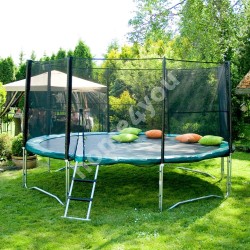 Enclosure with poles for trampoline D366cm black