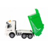 Rubbish Truck Set Road Signs Green Garbage Truck