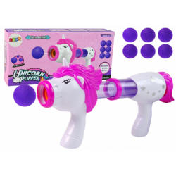 Soft Ball Launcher Gun Unicorn Pink