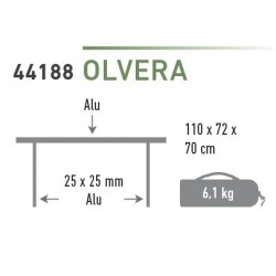 High Peak matkalaud Olvera kokkupandav, 110x72cm