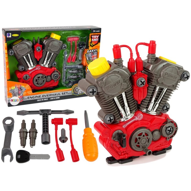 Car engine for the little mechanic To assemble by yourself Lights and sounds