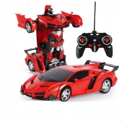 Auto Robot Transformer + Remote Control  Deformed Car 2in1 Multifunctional Colour Red