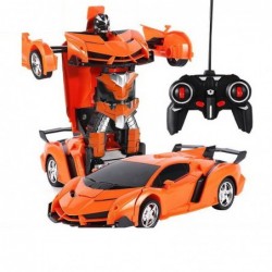 Auto Robot Transformer + Remote Control Deformed Car 2in1 Multifunctional Orange