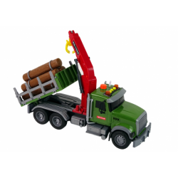 Truck Car Crane Transporting Logs of Wood Sound