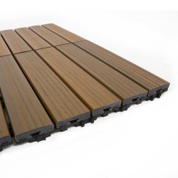 Terrassiplaat 30x30x2,2cm, 22tk 2m², WPC pruun