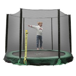 Enclosure with poles for in-ground trampoline D305cm black