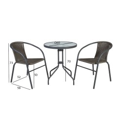 Balcony set BISTRO table, 2 chairs