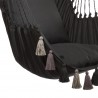 Кресло-качалка TASSEL BLACK 130x127см, ткань  100% хлопок