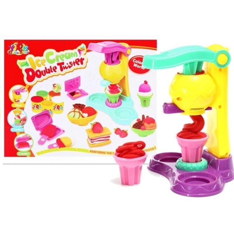 Ice Cream Double Twister Color Clay Play Dough Kit