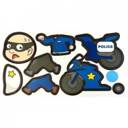 Magnetic Police Set Create Outfits Puzzle