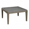 Side table SANDSTONE 83,5x83,5xH45,5cm, table top  polystone, acacia wood legs