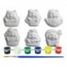 A Set of Plaster Casts for Painting Cats
